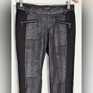 NWOT Suko Jeans Womens (Size 4) Elastic Waist w/Faux-Leather Panels Skinny Pants